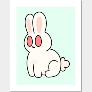 Chibi Bunny White Posters and Art